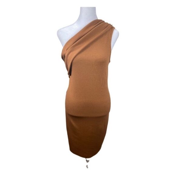 House of Harlow 1960 One Shoulder Bodycon Ribbed Dress Size M - Picture 1 of 4